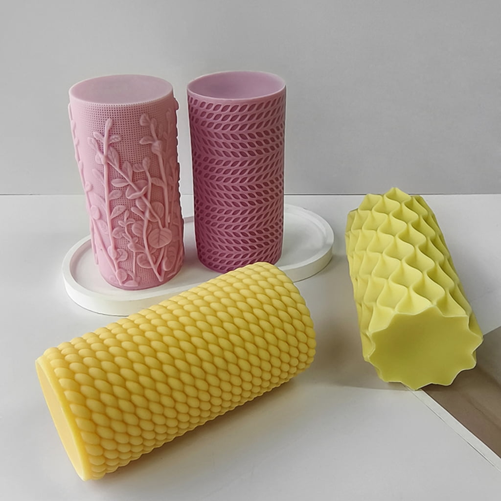 PatungKu Easy Cleaning Silicone Candle Mould With Star Designs Cylindrical Shape Beginner Friendly Candle Making Equipment