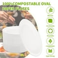 thumbnail image 2 of Dyrfolm 12.5 Inch Oval Plates,50 AFN1Pack Disposable Plates,Heavy Duty Disposable Oval Dinner Plates,Large Oval Plates for Party,Picnic,Compostable Biodegradable,Thicken (White), 2 of 3