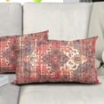 thumbnail image 4 of Rust Red Ethnic Boho Lumbar Pillow Covers 12x20 Inch Bohemian Carpet Vintage Rectangle Throw Pillows Small Bed Pillowcases Farmhouse Accent Home Decor for Bedroom Couch Sofa Porch Set of 2, 4 of 6