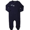 Infant Clothes Footed Pajamas Baby Sleeper Side Cotton Ocean Outfits Snap Onesie Deep Navy