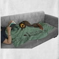 thumbnail image 6 of Halloween Soft Flannel Fleece Throw Blanket, Owl and Spider Web Night Party Trick or Treat Lettering Print, Cozy Plush for Indoor and Outdoor Use, 50" x 70", Laurel Green and Multicolor, by Ambesonne, 6 of 6