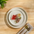 thumbnail image 4 of AmorArc Ceramic Dinnerware Sets for 6, 18 Pieces Handpainted Plates and Bowls Set with Rustic Terracotta Underside, Scratch Resistant Stoneware Dishes Set, Dishwasher & Microwave Safe,Light Beige, 4 of 9