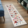thumbnail image 5 of Watercolor Flowers Kitchen Runner Rug 2x6 Washable Runners for Hallway Non Slip Farmhouse Spring Floral Botanical Large Area Rug Indoor Floor Carpet for Bathroom Laundry Entryway Bedroom Living Room, 5 of 8