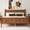 Walnut, variant on Queen Size Platform Bed with Headboard and Footboard, Shaker Farmhouse Style Wood Grain Finish, Sturdy Slats, No Box Spring Needed, Under-Bed Storage, Black