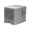 thumbnail image 2 of TISHITA Enclosed Cat Toilet Kitty Litter Pan Kitty Litter Tray Hooded Cat Litter Box, 2 of 8