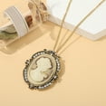 thumbnail image 6 of Sophisticated Victorian Lady Cameo Pendant Necklace Rhinestones Accent Jewelry, 6 of 20