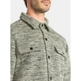 thumbnail image 4 of George Men's and Big Men's Knit Shacket with Microfleece Lining, Midweight, Sizes S-3XL, 4 of 5