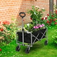 thumbnail image 3 of Ktaxon Collapsible Wagon Cart Foldable, Heavy Duty Folding Wagon with All-Terrain Wheels, Portable Beach Camping Shopping Garden Cart, 220LBS, Black, 3 of 10