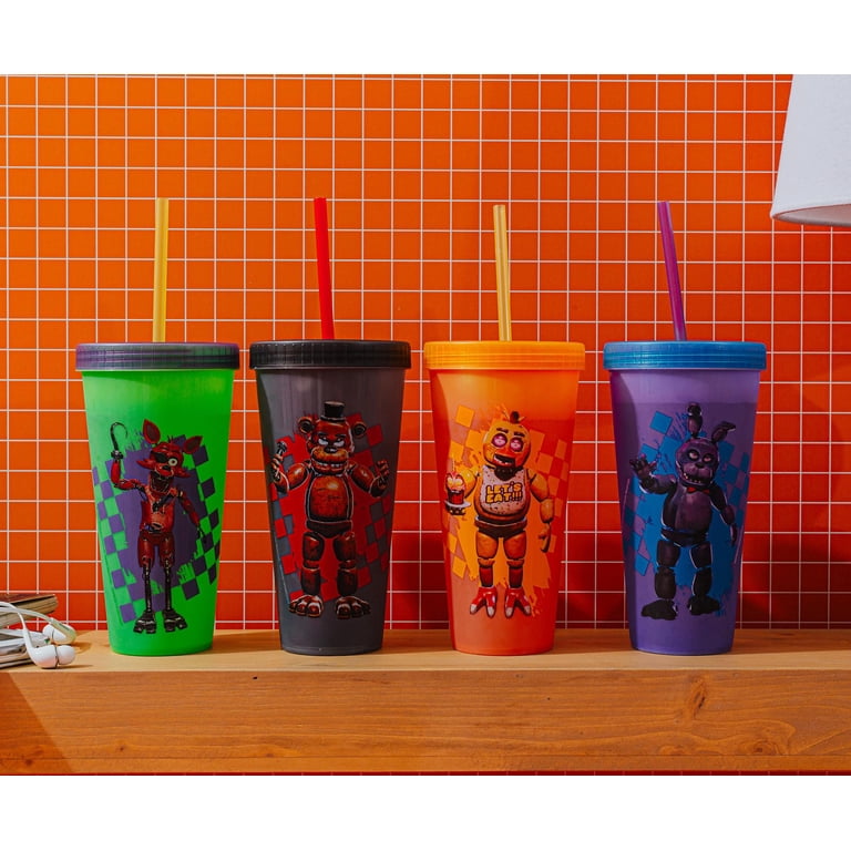 Five Nights At Freddy's 4-Piece Color-Changing Plastic Tumbler Set