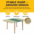 thumbnail image 4 of Sage Green Yellow Ombre Table Cloths for 3 Foot Rectangle Tables, Farmhouse Modern Gradient Art Patio Waterproof Elastic Fitted Tablecloths, Washable Rectangular Table Cover for Camping, 4 of 8