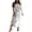 #6, variant on XUNKUSGA Boho Dresses for Women Fashion Floral Print Maxi Dress Casual Cotton V Neck Short Sleeve Split Sun Dresses Women with Pockets for Beach,Black,S