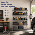 thumbnail image 4 of 5-Tier Wire Shelving Unit, Heavy Duty Adjustable Metal Storage Rack for Pantry,Kitchen & Garage, Stable Chrome Storage Shelves with Leveling Feet,35.5"W x 14"D x 71"H, 4 of 8