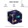 thumbnail image 4 of Naloa Sea Jellyfish Tissue Box CoverLeather Tissue Holder Square Facial Tissue Case Facial Paper Organizer Dispenser for Bathroom, Vanity Countertop, Tabletop, Car, 4 of 8