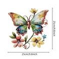 thumbnail image 2 of Metal Flower Butterfly Wall Decor Outdoor Indoor Wall Art Sculpture 13" Hanging Waterproof Garden Decorations Home Decorative Ornaments for Yard Fence Patio Balcony Bedroom Living Room Gift, 2 of 4