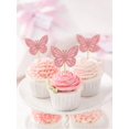 thumbnail image 3 of 12pcs Sweet Two Layer Butterfly Cupcake Toppers Glitter Butterfly Cupcake Picks ForWedding Engagement Bridal Shower Birthday Party Cake Topper Decorat, 3 of 5