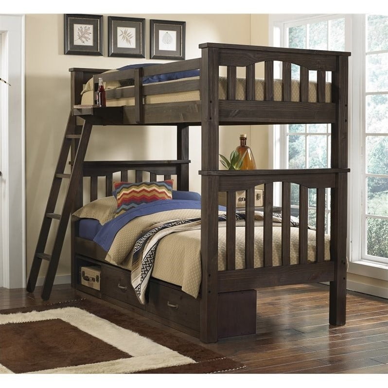 Ne Kids Highlands Harper Twin Over Storage Bunk Bed In Qty