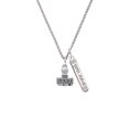 thumbnail image 2 of Delight Jewelry Silvertone LIVE Stamp Silvertone Live the Life You Have Imagined Bar Charm Necklace, 23", 2 of 4