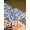 thumbnail image 2 of Outdoor Tablecloth with Umbrella Hole for Patio/Picnic/Party/Camping, Watercolor Floral Waterproof Table Cloth Square Cover Washable, Spring Flower Leaves Botanical Blue (54"x 54"), 2 of 8