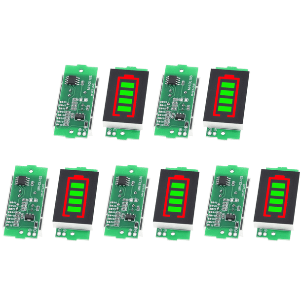 Pantalla LED Del Módulo Indicador Capacidad La Batería Litio 1/2/3/4/6/7/8S (verde)