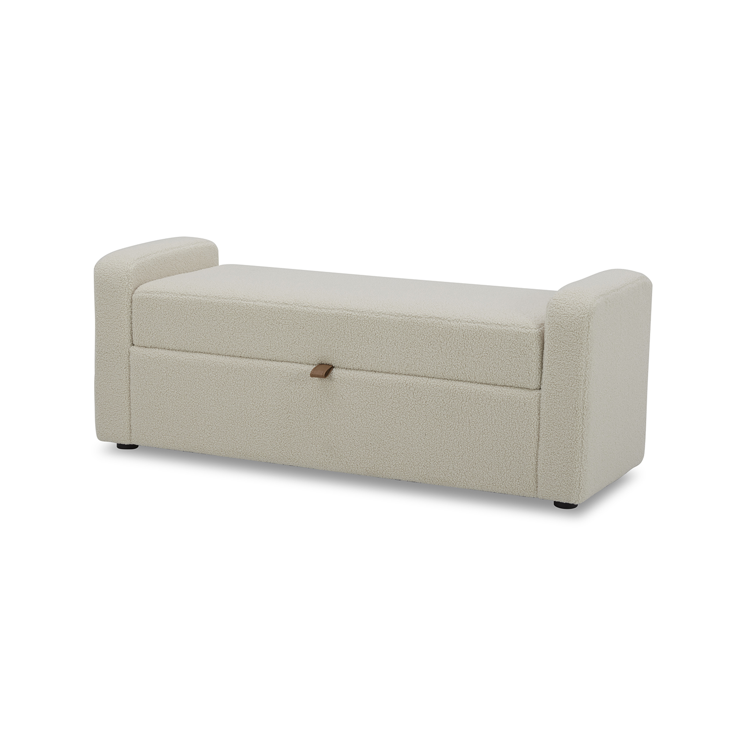 Better Homes & Gardens Springwood Storage Bench, Cream photo 7