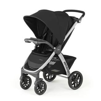 Chicco BravoFor2 Standing/Sitting Double Stroller - Iron (Black Chicco BravoFor2 Standing/Sitting Double Stroller - Iron (Black