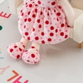 thumbnail image 4 of Soft Baby Doll for Girls First Baby Doll Sleeping Cuddle Buddy Doll Plush Rag Doll Wear Pink Polka Dot Dress 13", 4 of 11