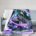 thumbnail image 2 of Ultra Soft Throw Plush, Demon Slayer Iguro Obanai Bedding Fleece Blanket for Sofa Bed Travel 50"x40", 2 of 8