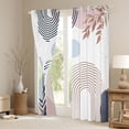thumbnail image 3 of Homewish Vintage Geometric Striped Black Out Curtains,Modern Minimalist Art Curtains Pack of 2 (42x63 Each),White Pink Blue Bedroom Curtains For Men Women,Microfiber Bedroom Decor, 3 of 6