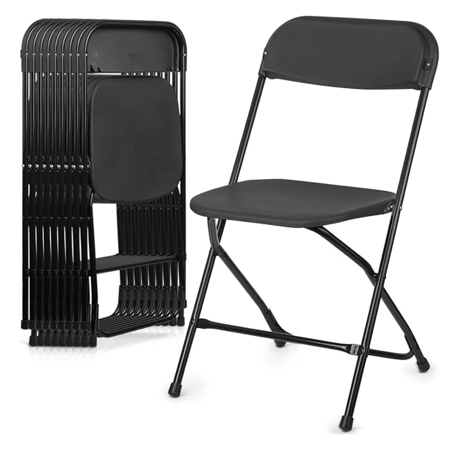 Ktaxon 20 Plastic Folding Chairs for Party Event, Black - Walmart.com