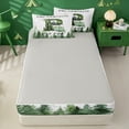 thumbnail image 4 of meiyoeat Retro Camper Kids Zipper Twin Comforter Sets with Fitted Sheet and 2 Pillowcases For Boys,Happy Camping Letter P Theme Zipper Bedding Set,Light Gray Reversible,4-Piece, 4 of 7