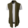 thumbnail image 2 of LIUJUNSHOP Slim Fit Men's Cardigan Men's Solid Color Sleeveless Knit Cardigan Shawl Fashionable Layering Piece, 2 of 5