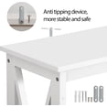 thumbnail image 5 of Console Table 39.5”, 2-Tier Narrow Sofa Side Table with Storage Shelf, Entrance Table for Hallway/Foyer/Living Room/Corridor/Office, White, 5 of 15