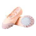 thumbnail image 2 of Zapatillas Ballet Half Pointe de lona y gamuza para niñas, color beige, 2 of 4