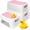 White-pink, variant on Kids Step Stool for Bathroom, Two Stepping Stool for Toddlers Toilet Potty Training, Sturdy Children Plastic Step Stool for Bed Bathroom Kitchen Counter Sink (White-Blue)