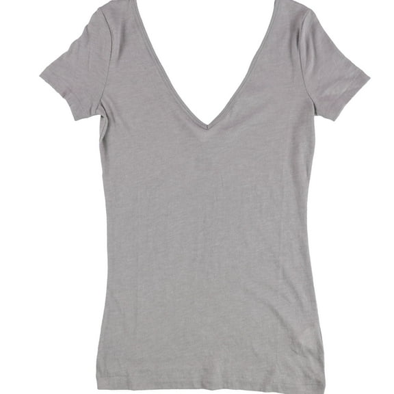 BDG Womens Solid Basic T-Shirt, Grey, X-Small