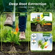 Walensee Weed Puller with 3 Claws, Stand Up Weeder for Dandelion