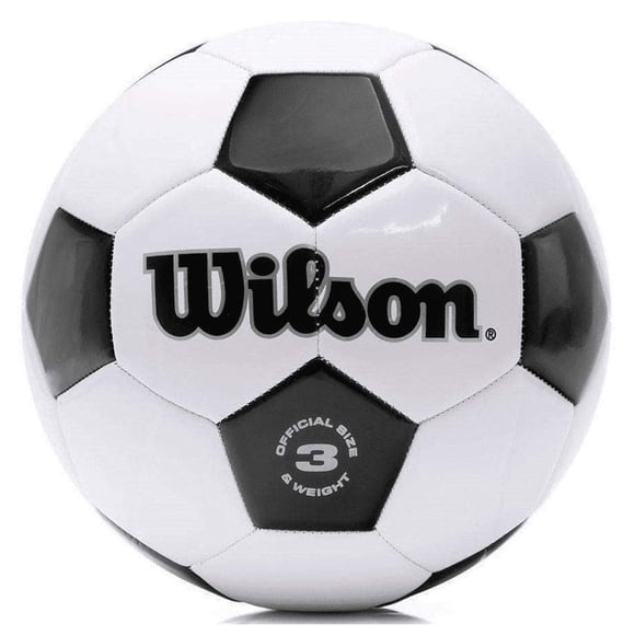 Balón de fútbol WILSON Traditional tamaño 3 negro/blanco