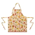 thumbnail image 2 of Autumn Fall Leaves Pattern Apron-Garden Aprons for Women with Pockets-Cotton Linen Waterproof Kitchen Cooking Gardening Aprons Adjustable for Kitchen,Cooking,BBQ and Salon 33"x27", 2 of 7