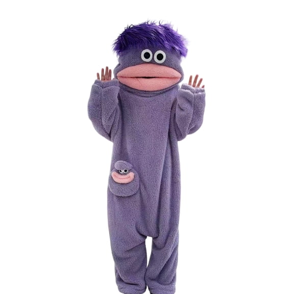 Alaiyaky Silly Onesie Funny Onesie Pajamas for Adults, Fluffy Hooded Jumpsuit with Pockets, Wearable Blanket for Home Loungewear, Funny One Piece Loungewear Unisex