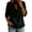Black, variant on Draped Cowl Neck Tops for Women Loose Dressy Casual 3/4 Sleeve Solid Color T-Shirts Lightweight Thin Business Cotton Blouses S
