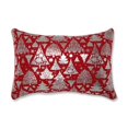 thumbnail image 1 of Pillow Perfect 630205 Metallic Christmas Trees Lumbar Pillow - Red, 1 of 1