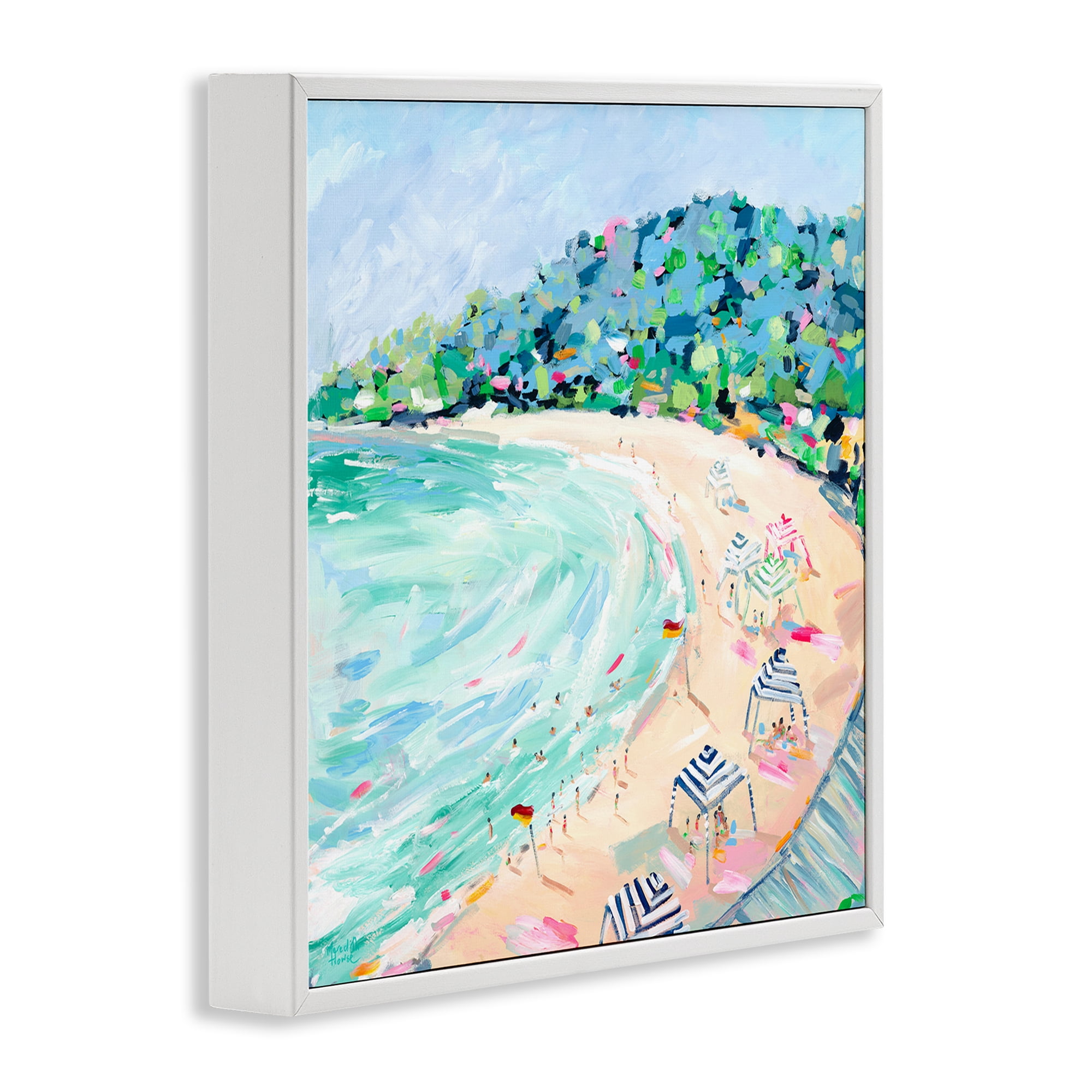 Stupell Industries Good Times Noosa Beach White Framed Giclee Art, design by Meredith Howse