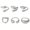 Silver, variant on 6PCS Liquid Magmas Effect Rings Sturdy Alloy Fashion Jewelry Stylish Finger Accessories Ideal For Gifts And Parties
