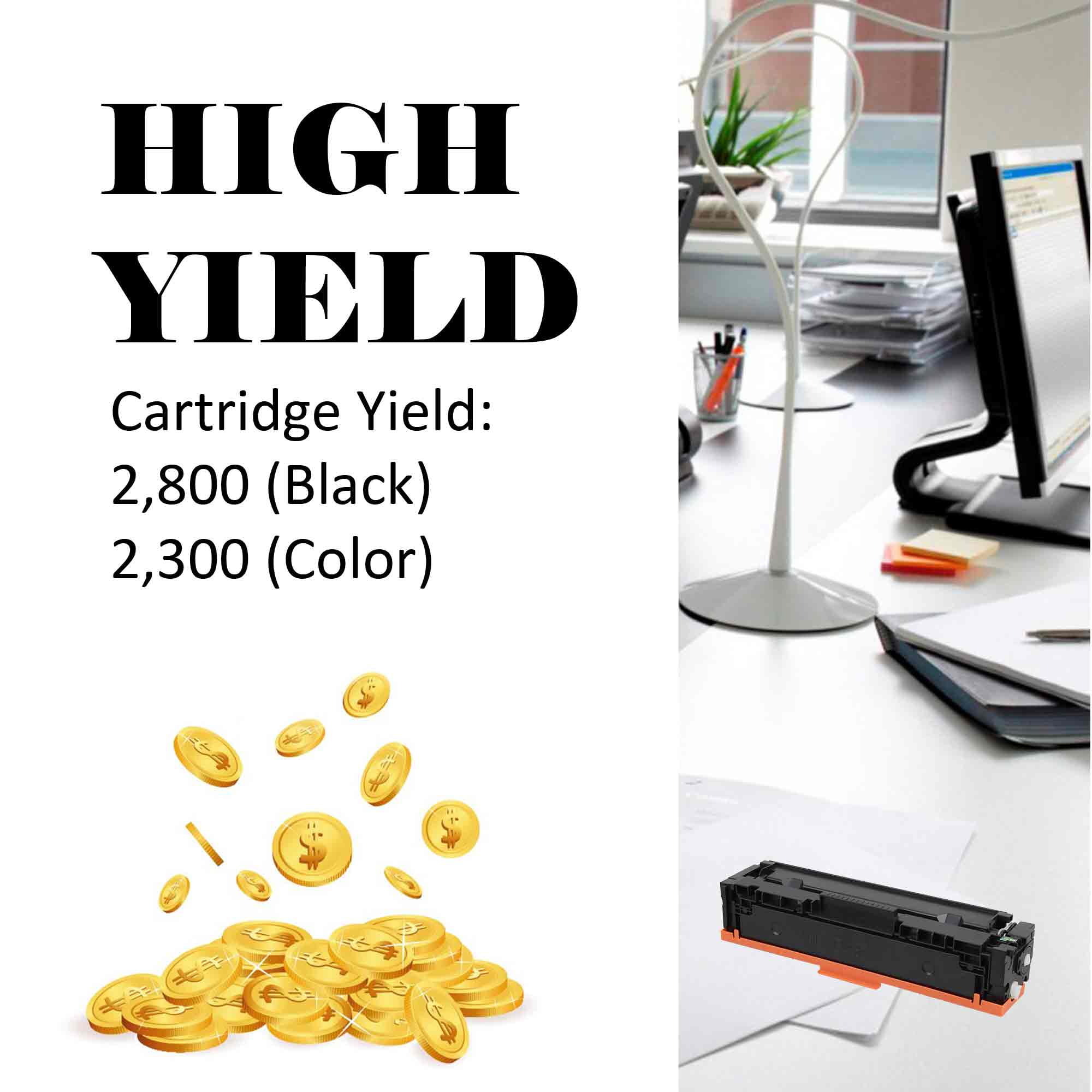 201X Toner Cartridges Compatible for 201X 201A CF400A CF400X Color Laserjet Pro MFP M277dw M252dw M277c6 M274n Printer Ink (Black Cyan Yellow Magenta 4-Pack)