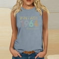 thumbnail image 2 of 60th Birthday Tank Tops for Women Vintage 1964 Graphic Party T-Shirts Cute Crewneck Sleeveless Gifts Tees, 2 of 5