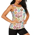 thumbnail image 2 of Bixox Women's Colorful Donuts Printed Sleeveless Fitness Workout Running Quick-Dry Tank Top, 2 of 7