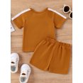 thumbnail image 3 of Bagilaanoe 2pcs Newborn Baby Boy Shorts Set Short Sleeve Letter Print T-shirts Tops + Shorts 3M 6M 9M 12M 18M 24M Infant Casual Summer Clothes, 3 of 8