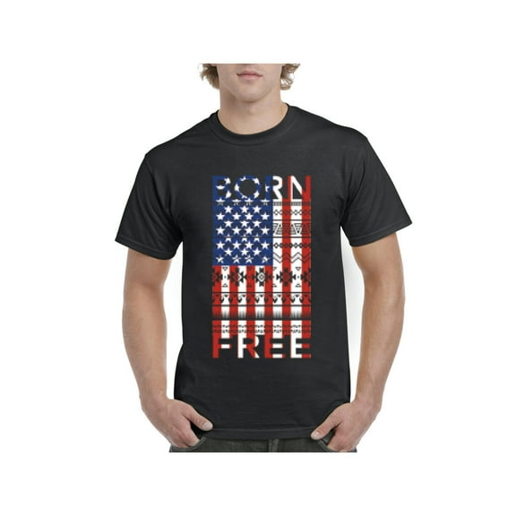 NIB - Men's T-Shirt Short Sleeve - American Flag 4th of July