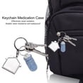 thumbnail image 3 of Capsules Box, Keyring Portable Delicate Rhinestone Medicine Bottle  for Vitamins for Elderly, 3 of 7