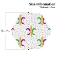 thumbnail image 2 of Pofeuu Mardi Gras Carnival1 Print Coasters for Drinks, 4Pack PU Leather Coasters, Bar Drink Coasters for Tabletop Protection, Furniture from Damage-Hexagon, 2 of 6